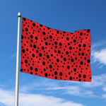 Ladybug Spots Pattern Print Polyester Flag