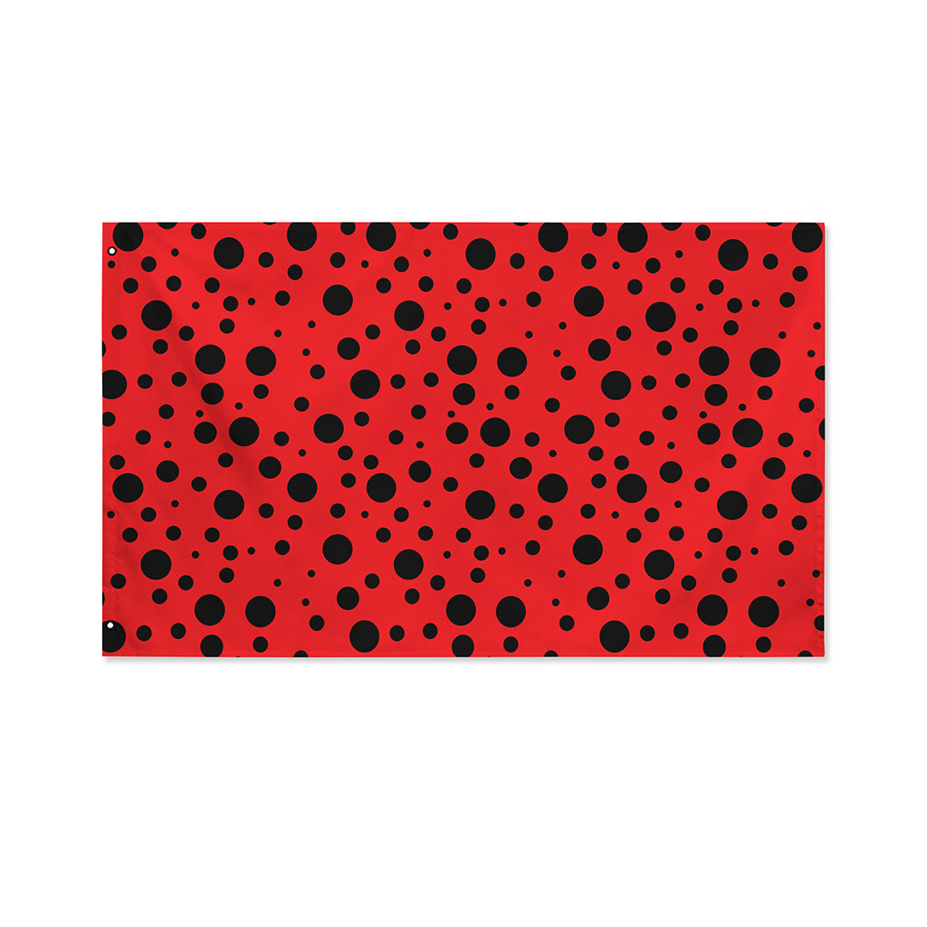 Ladybug Spots Pattern Print Polyester Flag