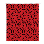 Ladybug Spots Pattern Print Polyester Shower Curtain