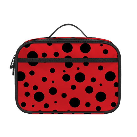 Ladybug Spots Pattern Print Portable Lunch Bag