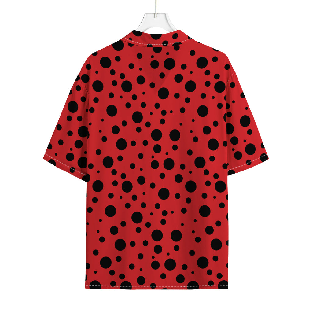 Ladybug Spots Pattern Print Rayon Hawaiian Shirt