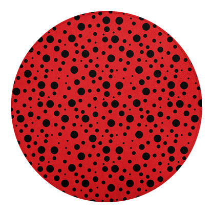 Ladybug Spots Pattern Print Round Blanket