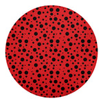 Ladybug Spots Pattern Print Round Blanket