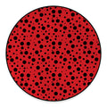 Ladybug Spots Pattern Print Round Floor Mat