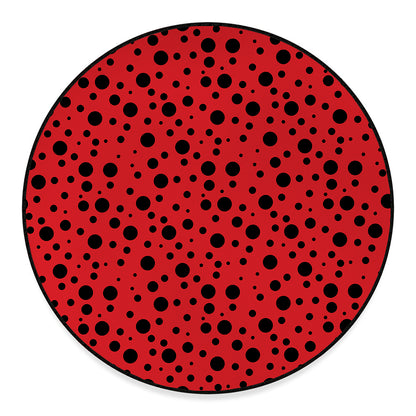 Ladybug Spots Pattern Print Round Floor Mat