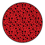 Ladybug Spots Pattern Print Round Floor Mat