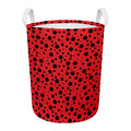 Ladybug Spots Pattern Print Round Laundry Basket