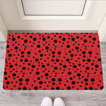 Ladybug Spots Pattern Print Rubber Doormat