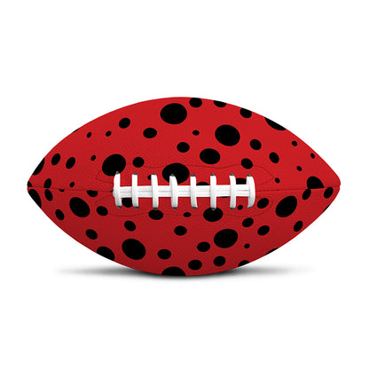 Ladybug Spots Pattern Print Rugby Ball