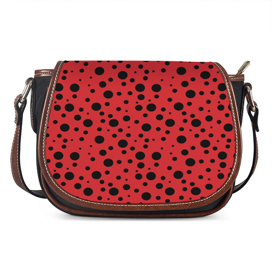 Ladybug Spots Pattern Print Saddle Bag