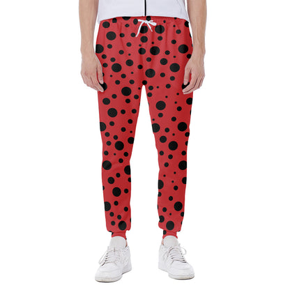 Ladybug Spots Pattern Print Scuba Joggers