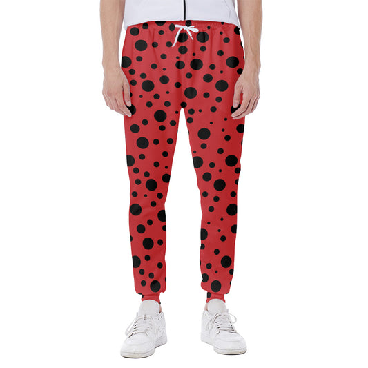 Ladybug Spots Pattern Print Scuba Joggers