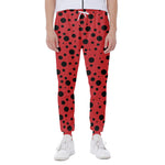 Ladybug Spots Pattern Print Scuba Joggers