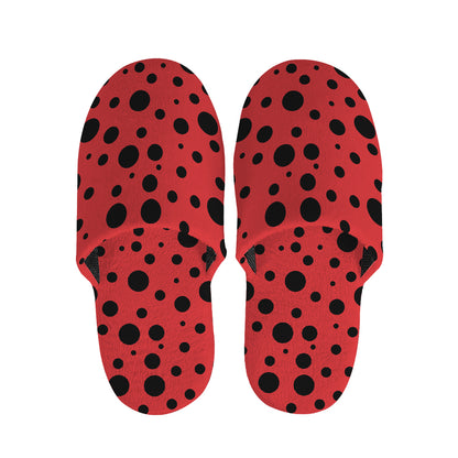 Ladybug Spots Pattern Print Slippers