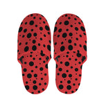 Ladybug Spots Pattern Print Slippers