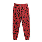 Ladybug Spots Pattern Print Sweatpants