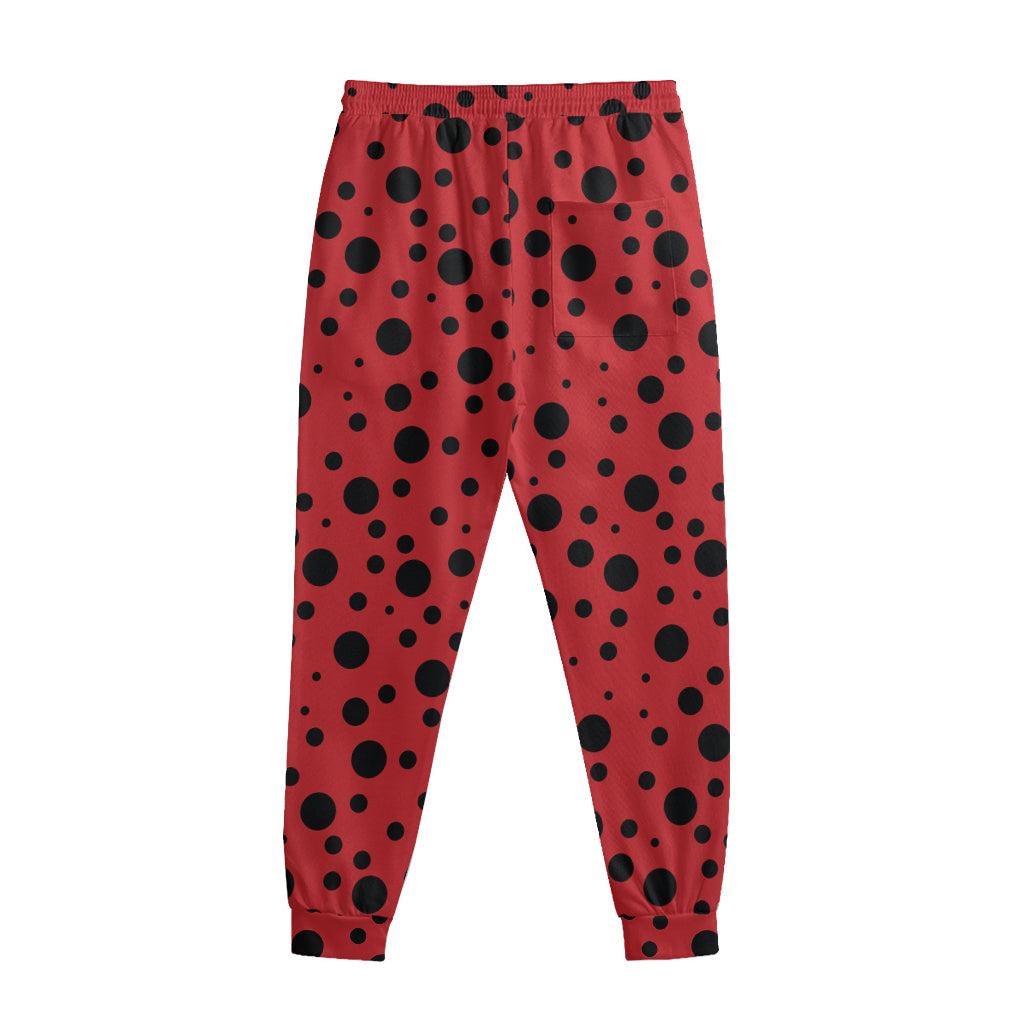 Ladybug Spots Pattern Print Sweatpants