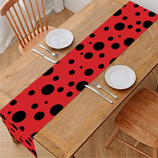 Ladybug Spots Pattern Print Table Runner