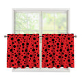 Ladybug Spots Pattern Print Tier Curtains