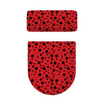 Ladybug Spots Pattern Print Toilet Lid And Tank Cover Set