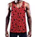 Ladybug Spots Pattern Print Men's Workout Tank Top