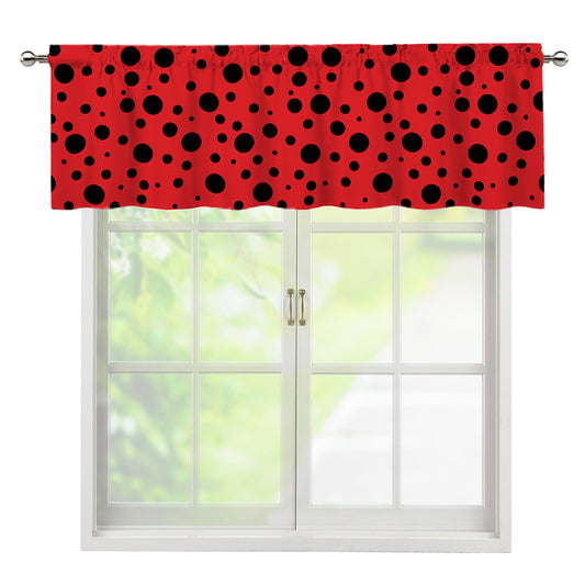 Ladybug Spots Pattern Print Window Valance