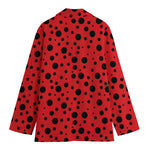 Ladybug Spots Pattern Print Women's Cotton Blazer