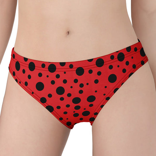Ladybug Spots Pattern Print Women's Panties