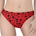 Ladybug Spots Pattern Print Women's Thong