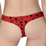 Ladybug Spots Pattern Print Women's Thong