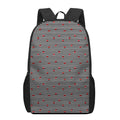 Ladybug Striped Pattern Print 17 Inch Backpack