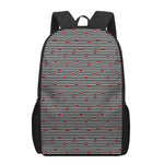 Ladybug Striped Pattern Print 17 Inch Backpack