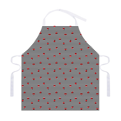 Ladybug Striped Pattern Print Adjustable Apron