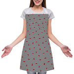 Ladybug Striped Pattern Print Adjustable Apron