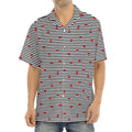 Ladybug Striped Pattern Print Aloha Shirt