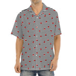 Ladybug Striped Pattern Print Aloha Shirt