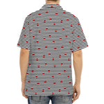 Ladybug Striped Pattern Print Aloha Shirt