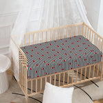 Ladybug Striped Pattern Print Baby Crib Sheet