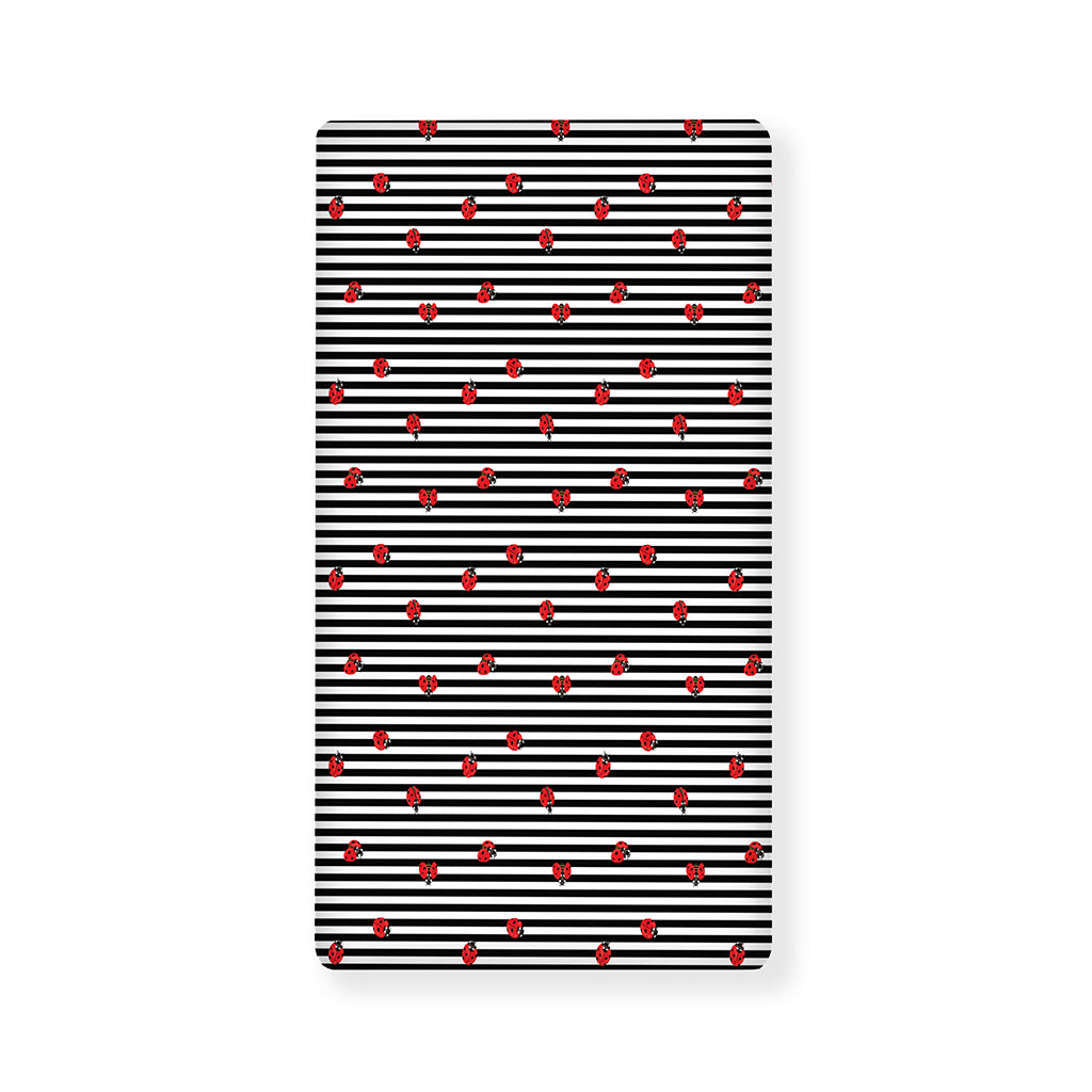 Ladybug Striped Pattern Print Baby Crib Sheet
