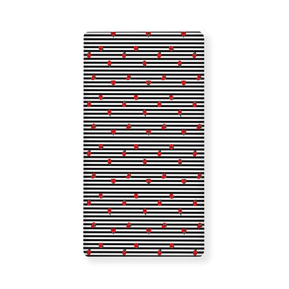 Ladybug Striped Pattern Print Baby Crib Sheet