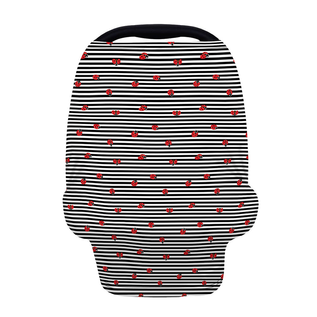 Ladybug Striped Pattern Print Baby Seat Cover
