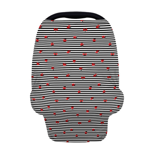 Ladybug Striped Pattern Print Baby Seat Cover