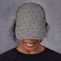 Ladybug Striped Pattern Print Baseball Cap