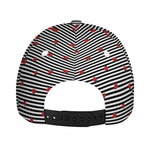 Ladybug Striped Pattern Print Baseball Cap