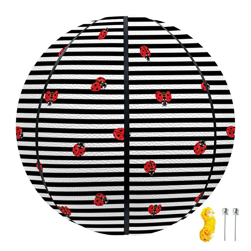Ladybug Striped Pattern Print Basketball