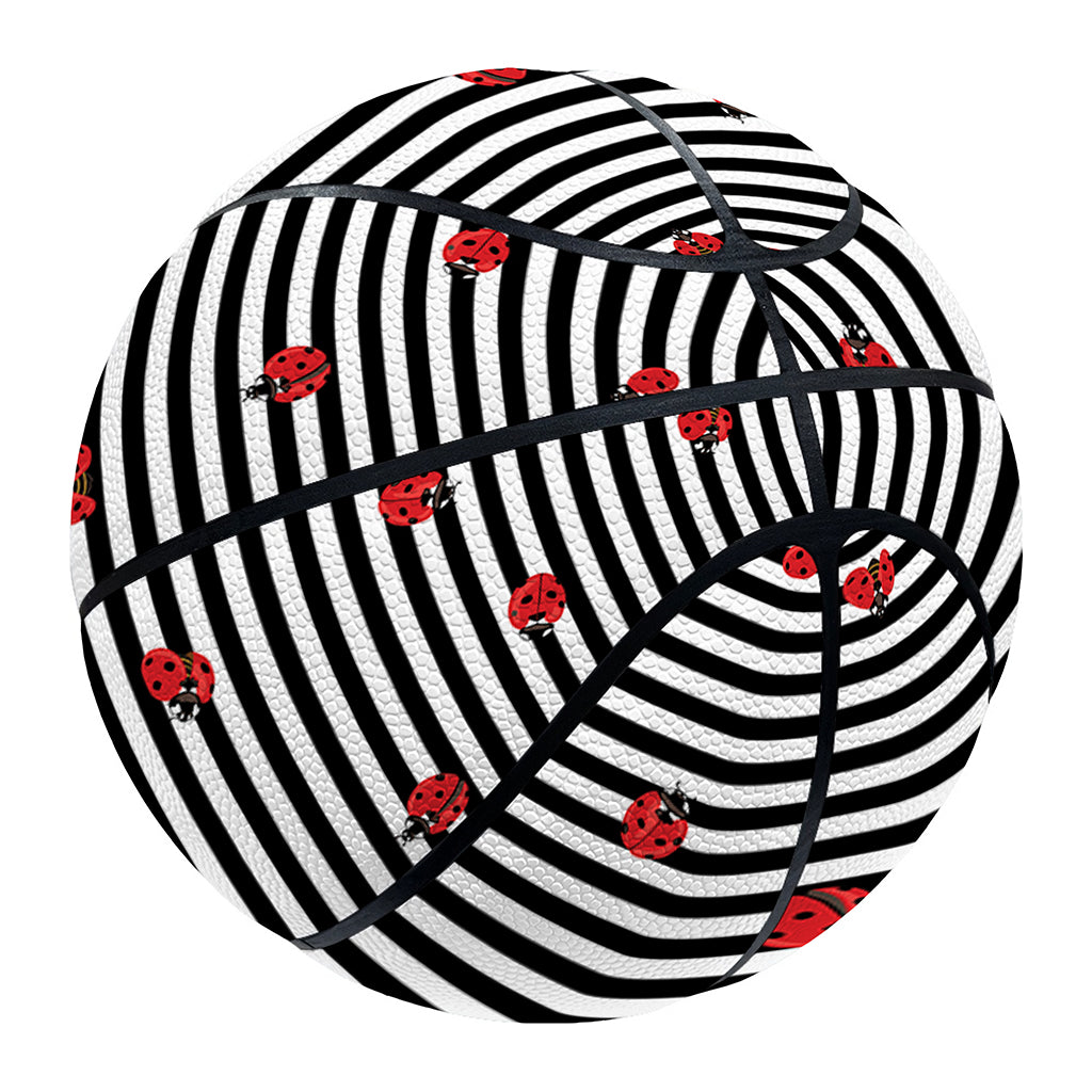 Ladybug Striped Pattern Print Basketball
