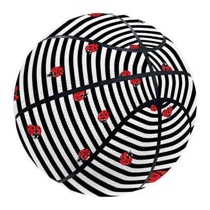 Ladybug Striped Pattern Print Basketball