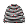 Ladybug Striped Pattern Print Beanie