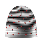 Ladybug Striped Pattern Print Beanie