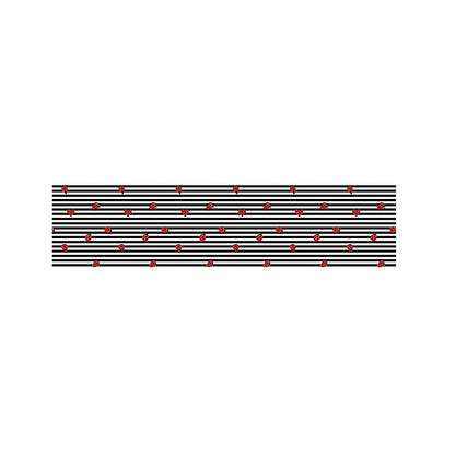 Ladybug Striped Pattern Print Bed Runner